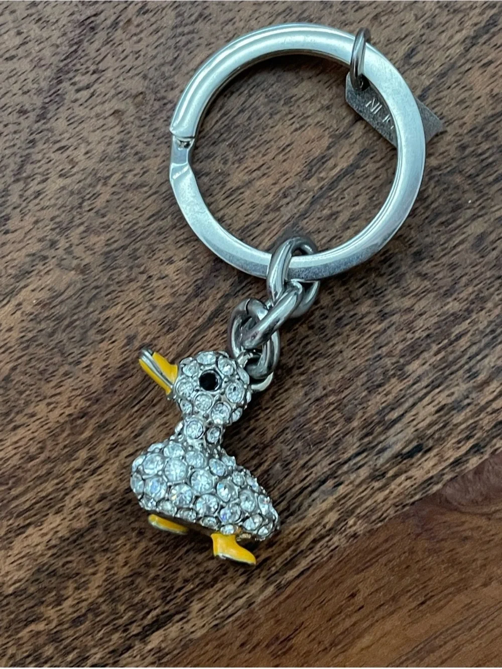 LS 🔥 Coach Swarovski crystal embossed tiny duck bag charm